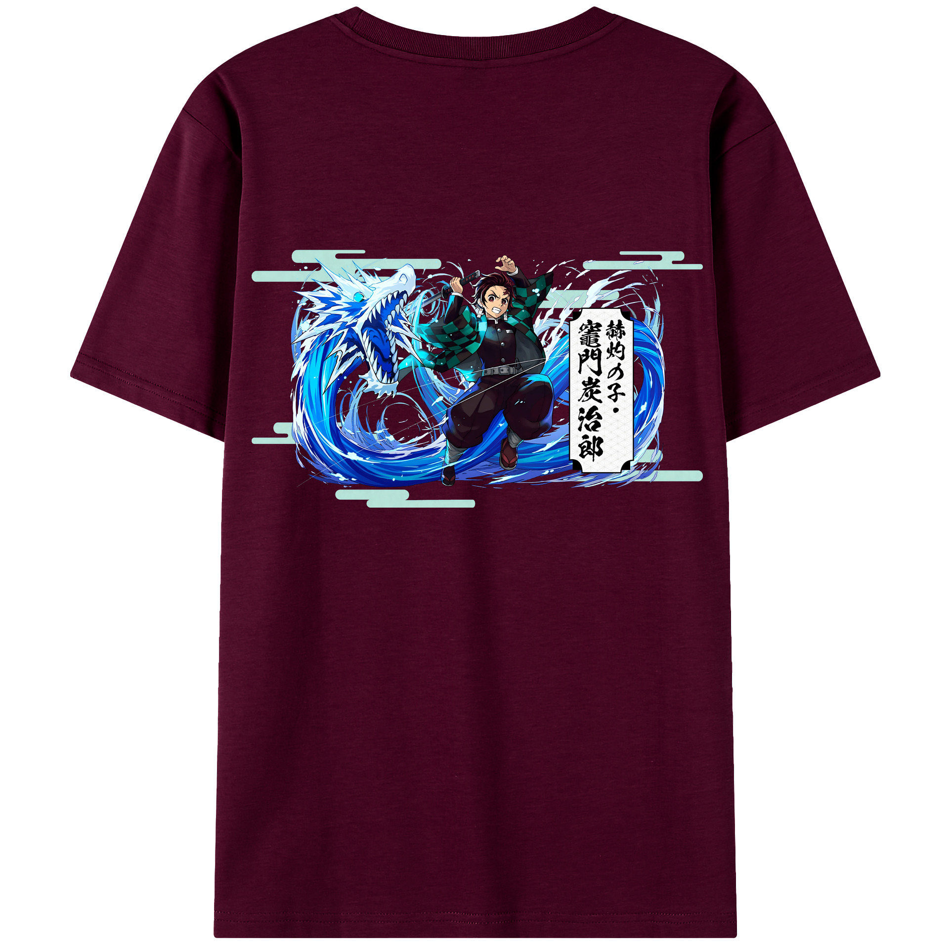 （画像用） 鬼滅の刃 竈門 炭治郎／かまど たんじろう Kamado Tanjirou レディース半袖Tシャツ(バックプリント)